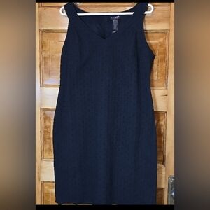 Axcess by Liz Clairborne Black Eyelet Midi Dress 14